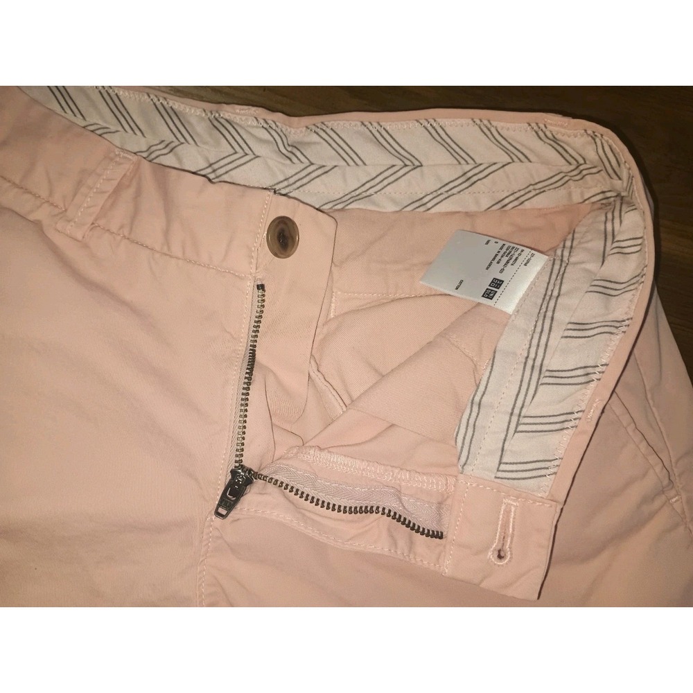 UNIQLO Women's Pink Chino Shorts Size 0 Cotton Classic Fit Mid Rise Pockets - Picture 5 of 13